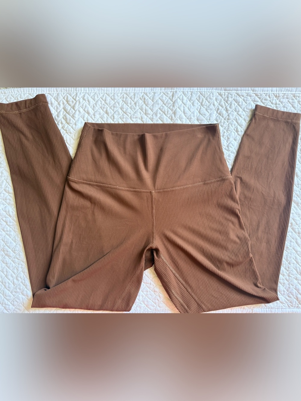 Lululemon: Ribbed High-Waist Leggings - Chestnut Brown - Picture 2 of 10